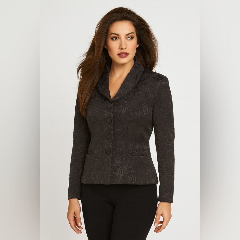Emanuel‎ Ungaro Black Fitted Jacket Sz. 6